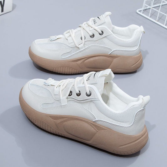 meters white breathable fashion sneakers